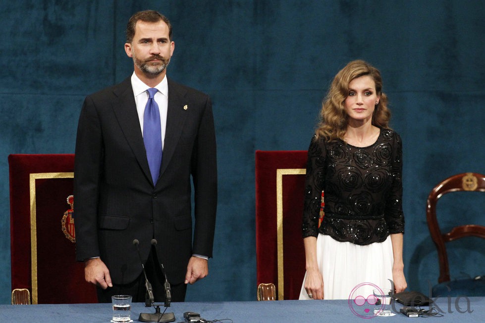 Don Felipe y doña Letizia en la entrega de los Premios Príncipe de Asturias 2012