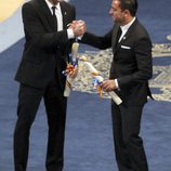 Iker Casillas y Xavi Hernández celebran su Premios Príncipe de Asturias 2012