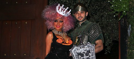 Christina Aguilera y su novio disfrazados para la fiesta de Halloween 2012