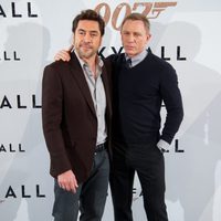 Javier Bardem y Daniel Craig en la presentación en Madrid de 'Skyfall'