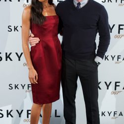 Naomie Harris y Daniel Craig en la presentación en Madrid de 'Skyfall'