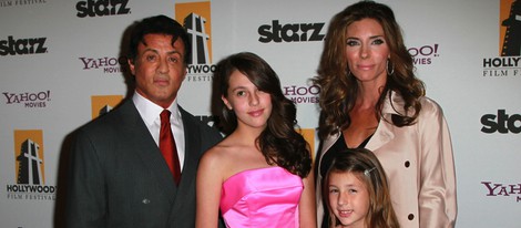 Sylvester Stallone y Jennifer Flavin con sus hijas Sophia y Scarlet