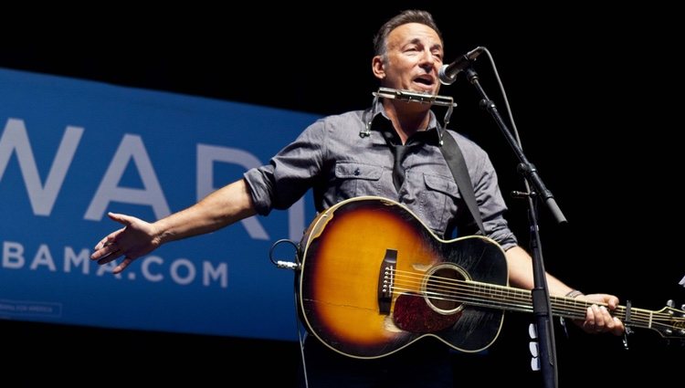 Bruce Springsteen en un evento para la campaña de Barack Obama
