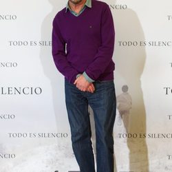 Juan Diego en la presentación de la película 'Todo es silencio'