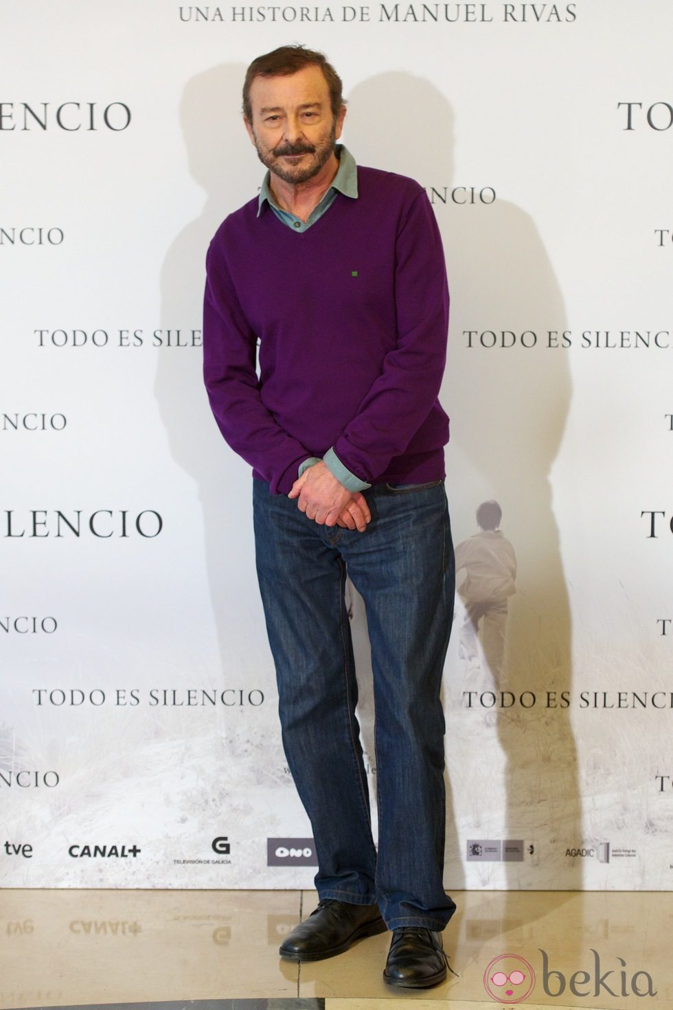 Juan Diego en la presentación de la película 'Todo es silencio'