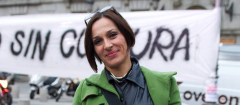 Natalia Millán en la manifestación de los actores en defensa de la Cultura