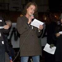 Carla Antonelli en la manifestación de los actores en defensa de la Cultura