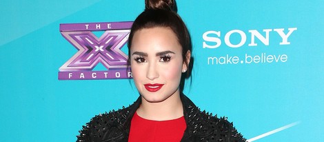 Demi Lovato en la fiesta de finalistas de 'The X Factor'