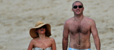Andrea Corr y su marido en las playas del Caribe