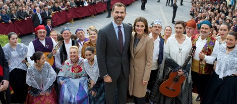 Los Príncipes Felipe y Letizia en Caspe