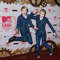 Jedward en la alfombra roja de los MTV Europe Music Awards 2012