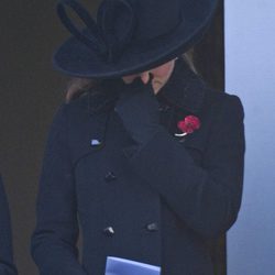 Kate Middleton muy emocionada en el homenaje a los caídos en la I Guerra Mundial