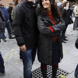 Josep Linuesa y Silvia Marsó se manifiestan con motivo de la Huelga General del 14N