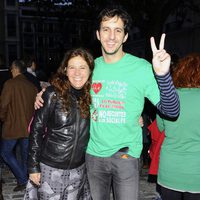 Fátima Baeza y Guillermo Ortega se manifiestan con motivo de la Huelga General del 14N