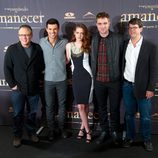 Taylor Lautner, Kristen Stewart, Robert Pattinson, Bill Condon y Wyck Godfrey presentan en Madrid de 'Amanecer. Parte 2'