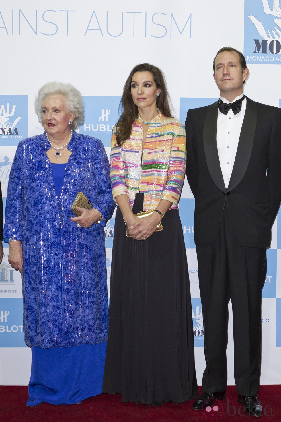 La Infanta Pilar, Bárbara Cano y Bruno Gómez-Acebo en la gala Mónaco contra el Autismo