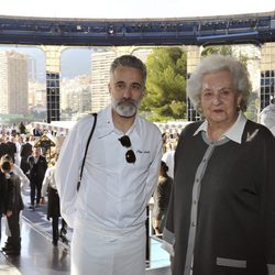Sergi Arola y la Infanta Pilar en el XV aniversario del restaurante 'Louis XV' de Mónaco