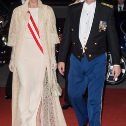 Los Príncipes Alberto y Charlene en la gala por el Día Nacional de Mónaco 2012