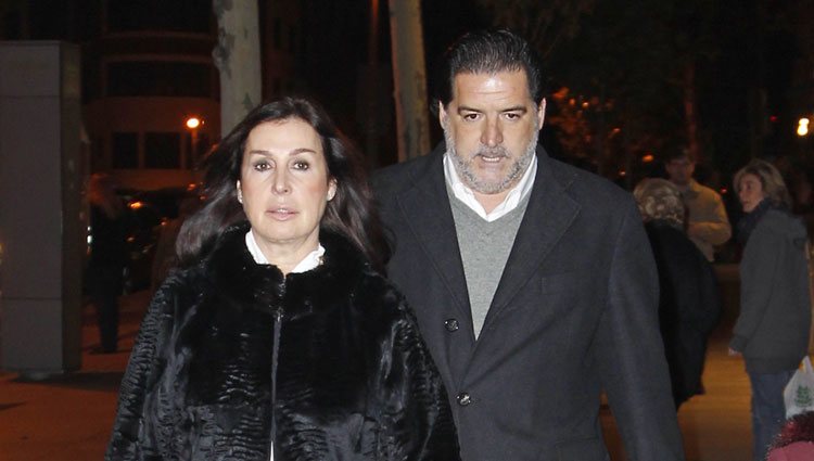 Carmen Martínez-Bordiú y José Campos en el funeral de Federico Trenor