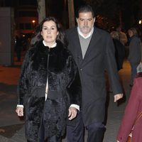 Carmen Martínez-Bordiú y José Campos en el funeral de Federico Trenor
