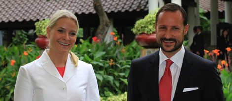 Haakon y Mette-Marit de Noruega en Indonesia