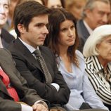 José María Aznar Jr. y Mónica Abascal con Ana Serrano en la presentación de las memorias de José María Aznar