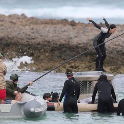 Jennifer Lawrence se tira al agua en el set de 'Los Juegos del Hambre: En llamas'