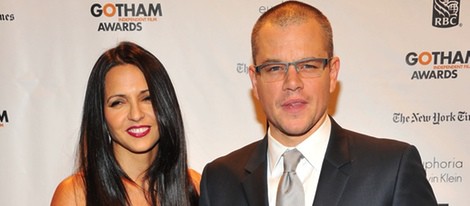 Matt Damon y Luciana Barroso en los Gotham Independent Film Awards 2012