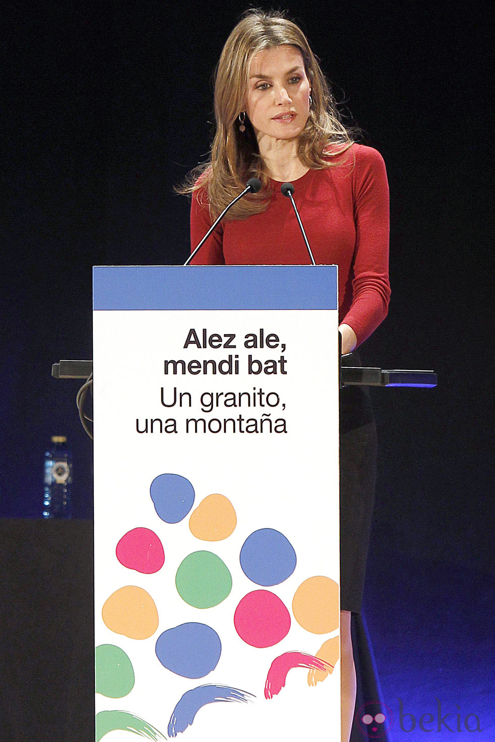 La Princesa Letizia durante su discurso en el Congreso Estatal del Voluntariado