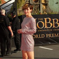 Evangeline Lilly en el estreno de 'El Hobbit: Un viaje inesperado' en Nueva Zelanda