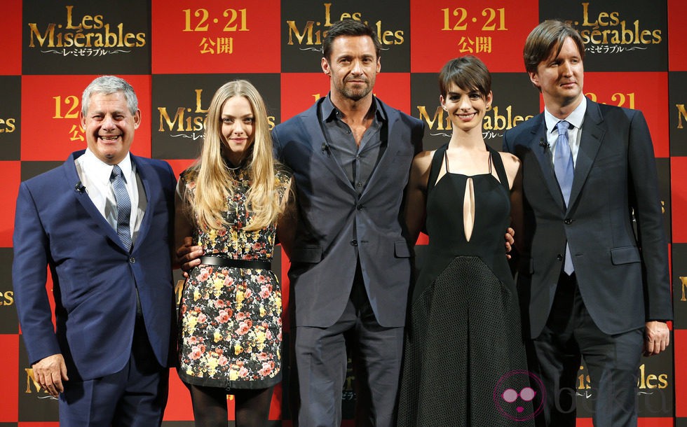 Amanda Seyfried, Hugh Jackman, Anne Hathaway y Tom Hooper presentan 'Los Miserables' en Tokio