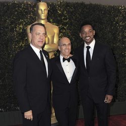 Tom Hanks, Jeffrey Katzenberg y Will Smith en los Governors Awards 2012