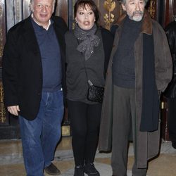 Juan Echanove, Massiel y José Sacristán en el homenaje a Juan Luis Galiardo