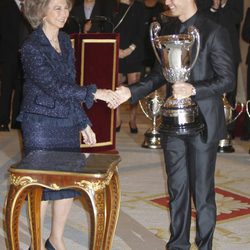 La Reina Sofía entrega uno de los Premios Nacionales del Deporte 2011 a Cristiano Ronaldo