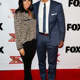 Mario Lopez y Courtney Laine Mazza en una fiesta de 'The X Factor'