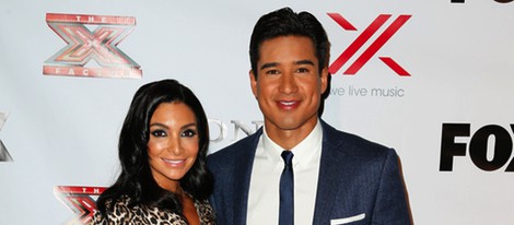 Mario Lopez y Courtney Laine Mazza en una fiesta de 'The X Factor'
