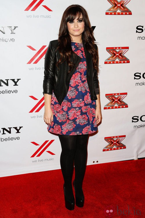 Demi Lovato en una fiesta de 'The X Factor'