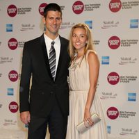 Novak Djokovic y Jelena Ristic en la White Gala