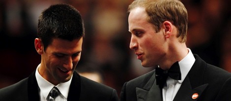Novak Djokovic y el Príncipe Guillermo en la White Gala
