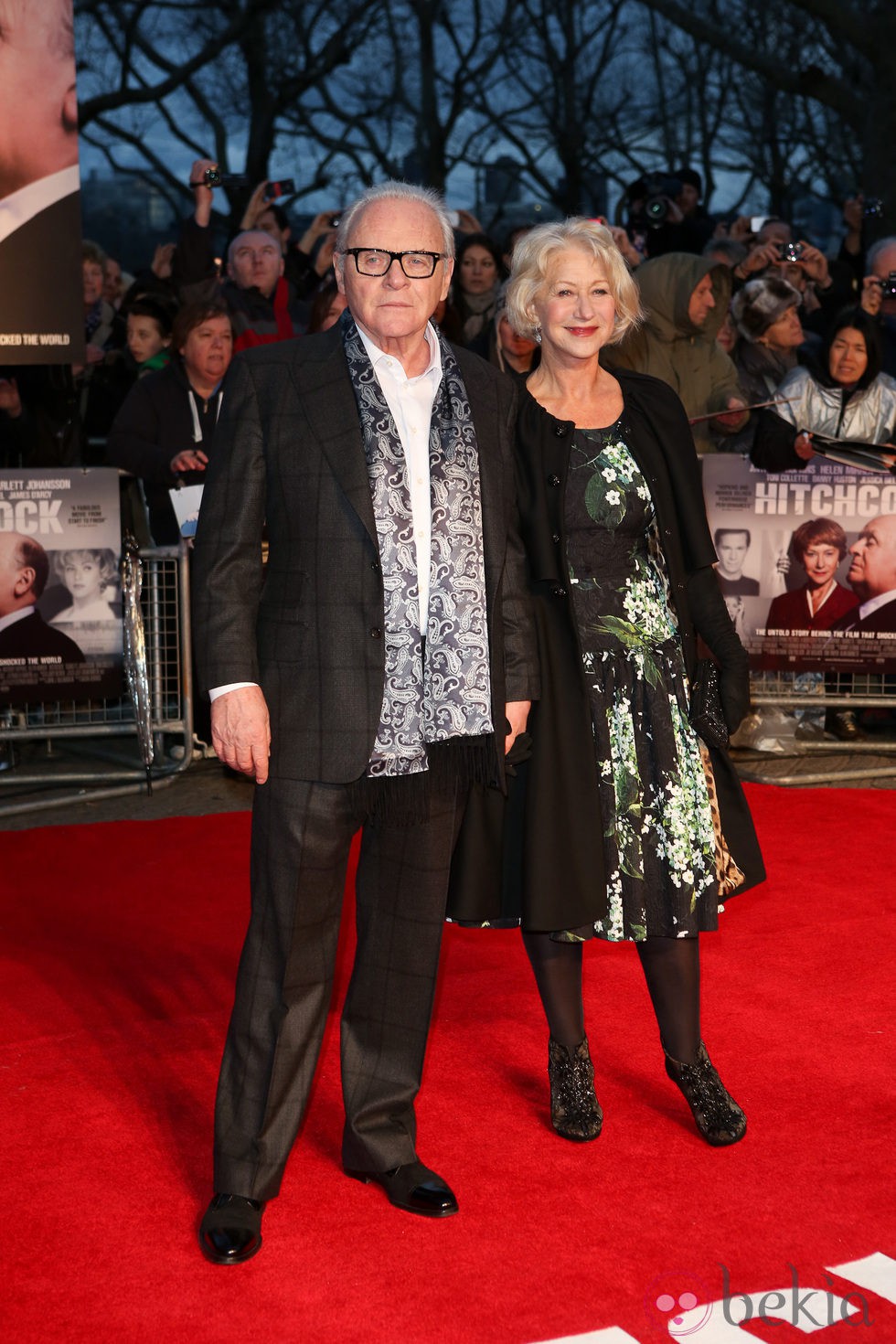 Anthony Hopkins y Helen Mirren en el estreno de 'Hitchcock' en Londres