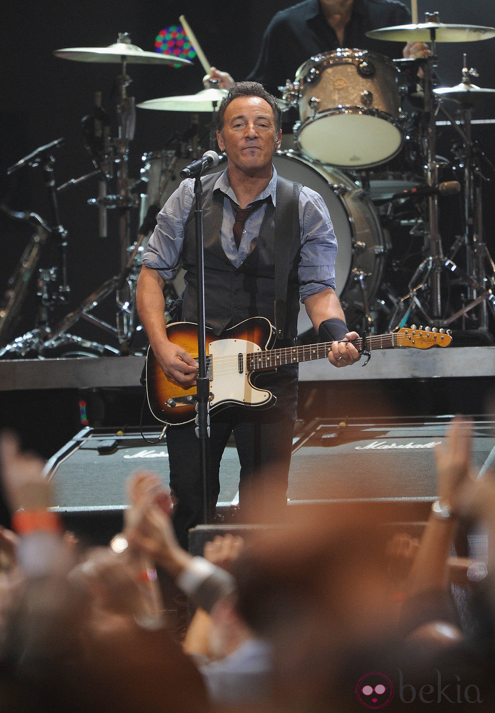Bruce Springsteen en el concierto a beneficio de las víctimas del huracán Sandy