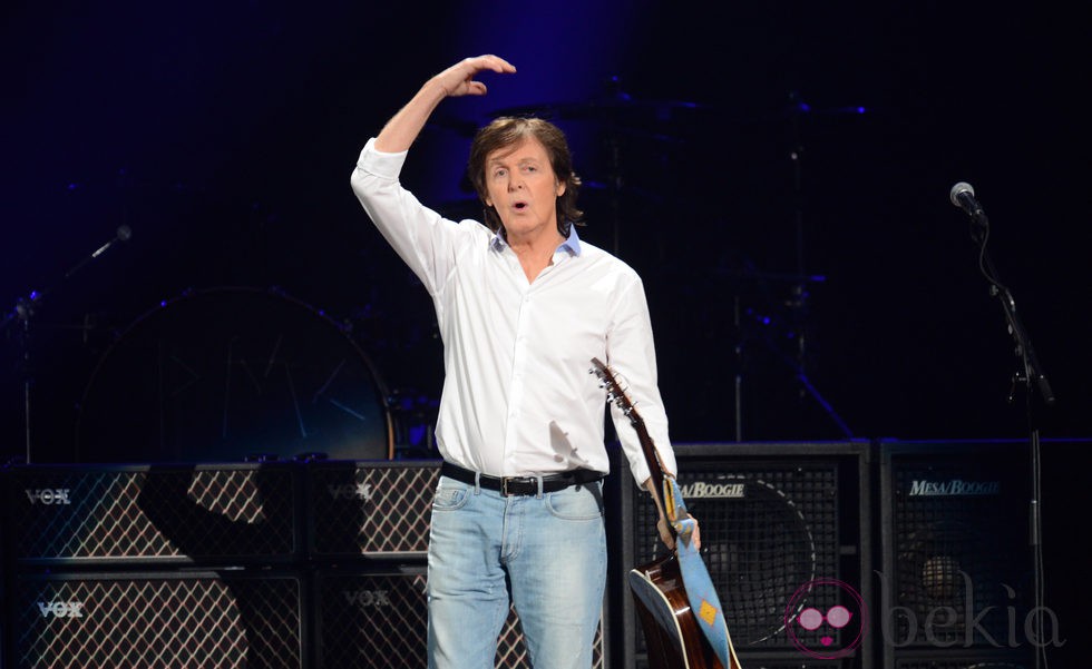 Paul McCartney en el concierto a favor de las víctimas del huracán Sandy