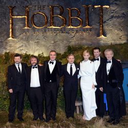 Peter Jackson y el reparto de 'El Hobbit: Un viaje inesperado' en su estreno en Londres