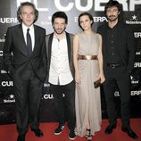 José Coronado, Oriol Paulo, Aura Garrido y Hugo Silva en el estreno de 'El Cuerpo'