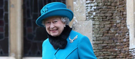 La Reina Isabel II en la Misa de Navidad en Sandringham