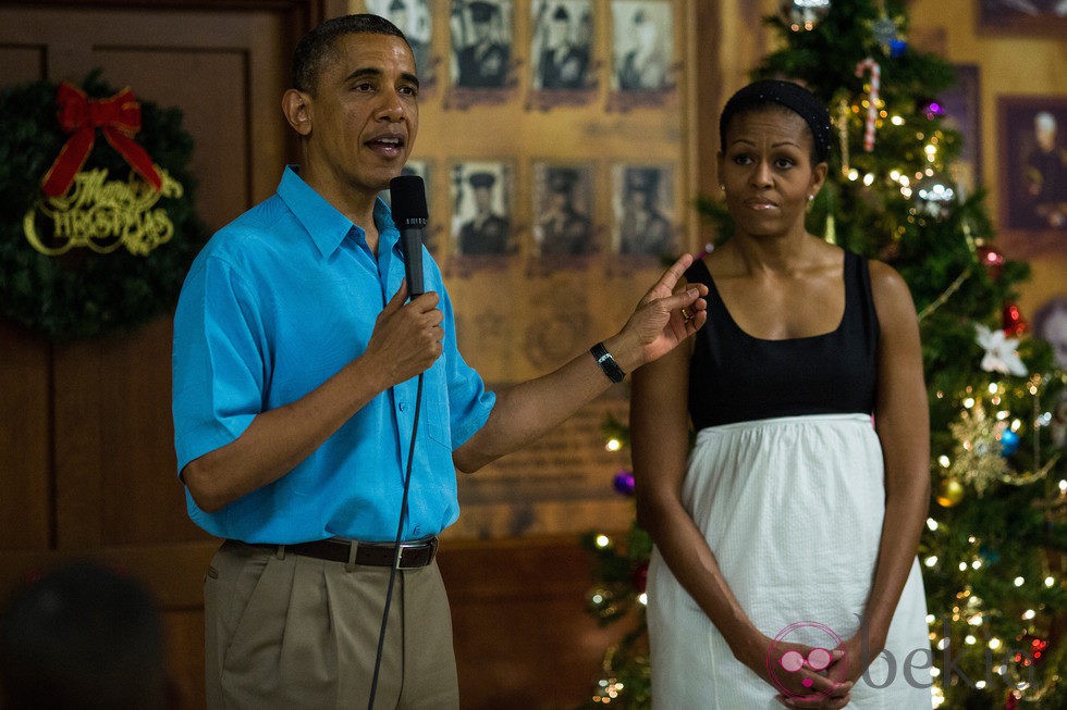Barack y Michelle Obama durante sus vacaciones de Navidad en Hawai