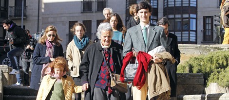 La Condesa viuda de Ripalda en el funeral anual en memoria de Amalio de Marichalar