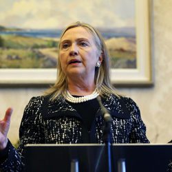 Hillary Clinton en una conferencia el 7 de diciembre de 2012