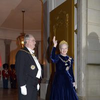 Enrique de Dinamarca y la Reina Margarita en la cena de gala de Año Nuevo