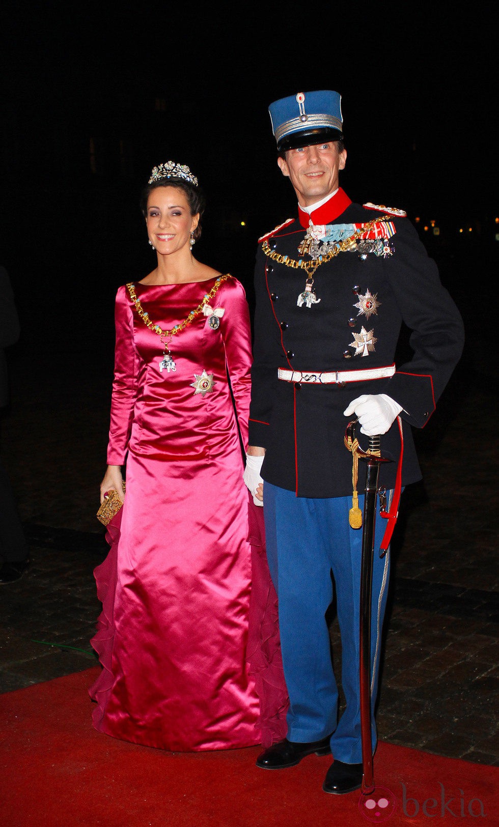 Joaquín y Marie de Dinamarca en la cena de gala de Año Nuevo